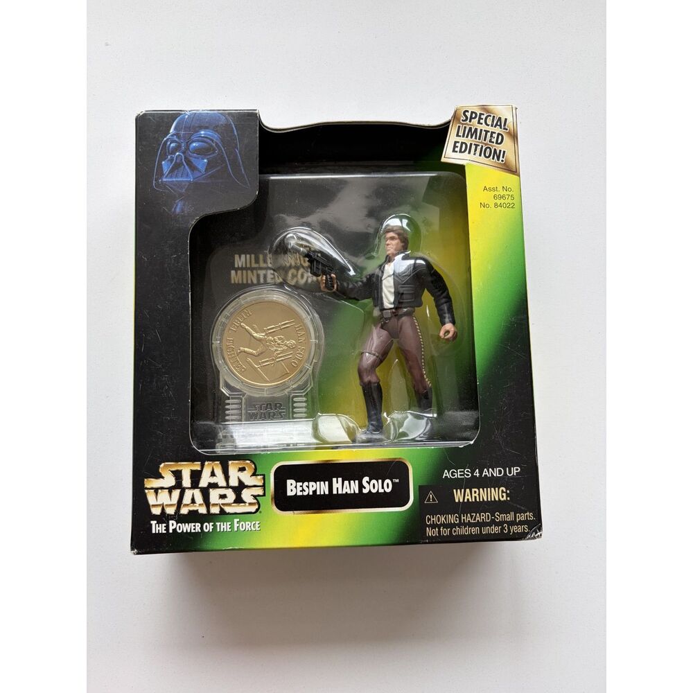 Kenner Star Wars Power of Force Bespin Han Solo Figure with Coin 1997